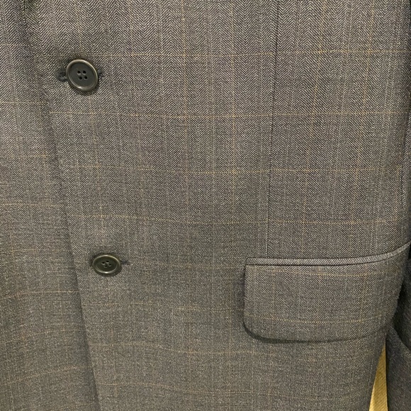 NWOT Italian Wool H&M Windowpane Check Blazer - Mens 40 Slim - Picture 3 of 16